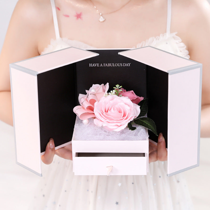 Creative Rose Jewelry Gift Box For Christmas And Valentine's Day