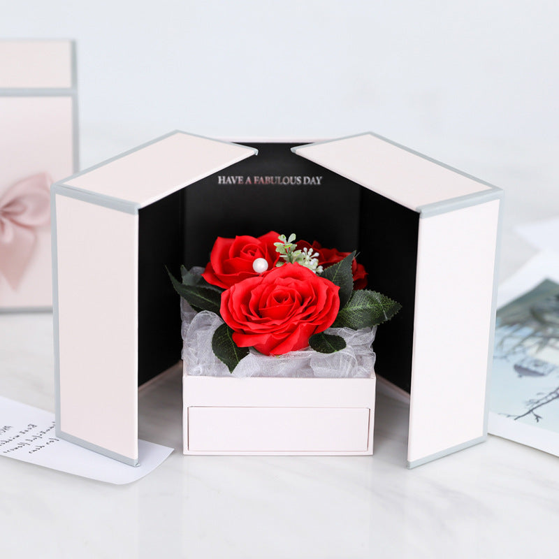 Creative Rose Jewelry Gift Box For Christmas And Valentine's Day