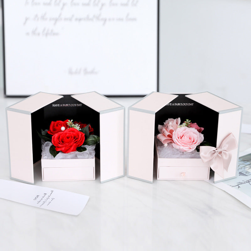 Creative Rose Jewelry Gift Box For Christmas And Valentine's Day