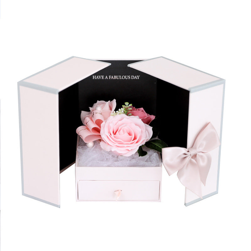 Creative Rose Jewelry Gift Box For Christmas And Valentine's Day
