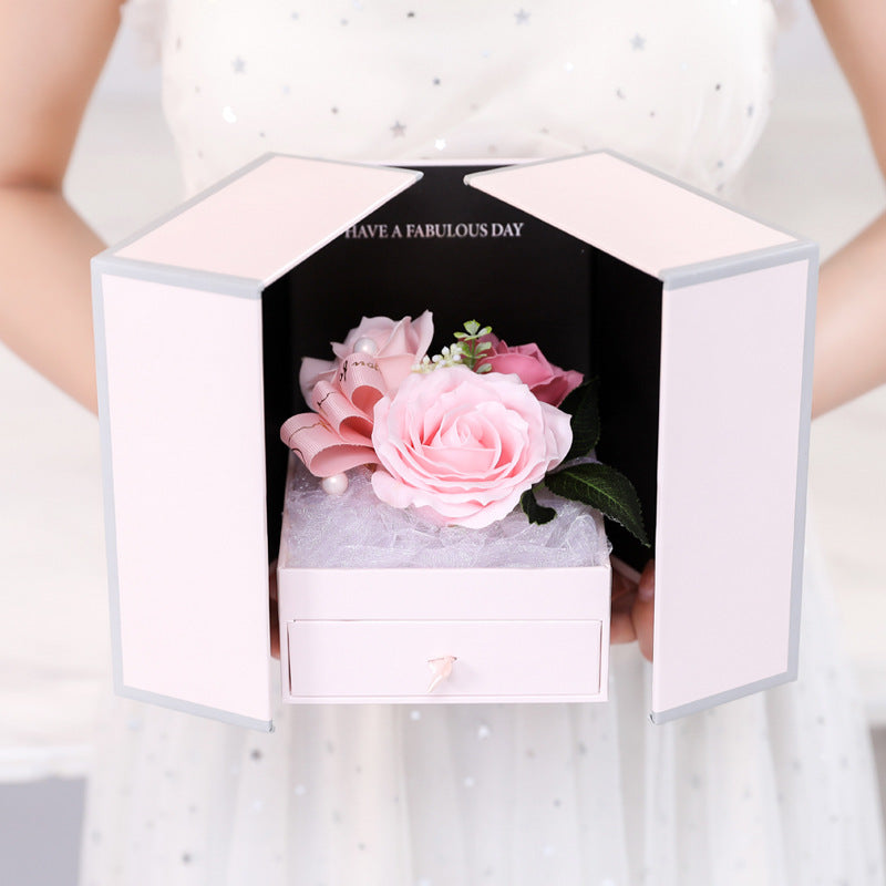 Creative Rose Jewelry Gift Box For Christmas And Valentine's Day