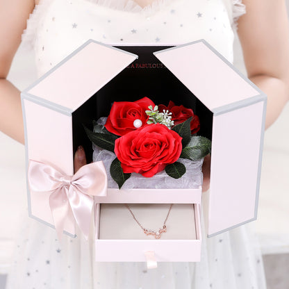 Creative Rose Jewelry Gift Box For Christmas And Valentine's Day