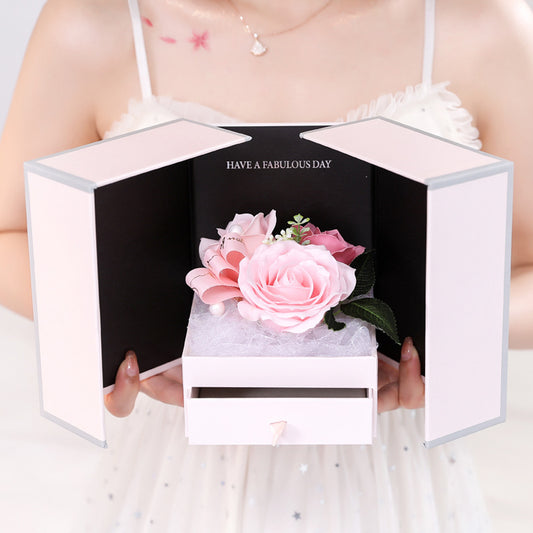 Creative Rose Jewelry Gift Box For Christmas And Valentine's Day